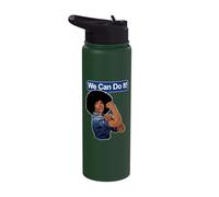 Black Rosie The Riveter Black We Can Do It Stainless Steel Insulated Water Bottle