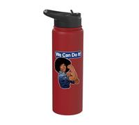 Black Rosie The Riveter Black We Can Do It Stainless Steel Insulated Water Bottle