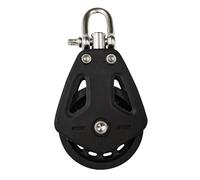 Black Rotating Bearing Pulley Block Nylons High Load Capacity Single For Strength Training Applications Marine Rotating Block