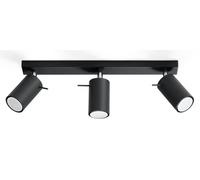 Black Rotating Tube Ceiling Lamp - Modern Loft Design GU10 Spotlight