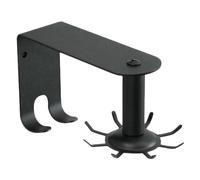 Black Rotating Wall Mounted Stainless Steel Hook with 8 Hooks | Multi Function, Air Drying Support, Small Kitchen Organization, for Renters and Home Cooks
