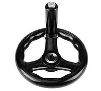 Black Round 3 Spoke Hand Wheel Electric Wood Bakelite Three Hand Wheel Machine Hand Wheel 12 * 125mm for Lathe Milling Machine