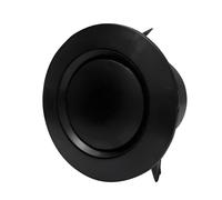 Black Round Air Vent Grille Cover, ABS Adjustable Ventilation Grille Cover 75mm/100mm/125mm/150mm/200mm for Bathroom Office Room Wall Air Vent Ducting (Disc type-75mm)
