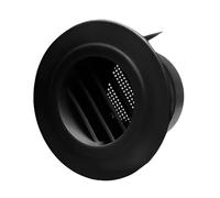 Black Round Air Vent Grille Cover, ABS Adjustable Ventilation Grille Cover 75mm/100mm/125mm/150mm/200mm for Bathroom Office Room Wall Air Vent Ducting (Inclined Louver type-150mm)