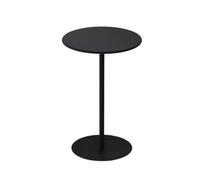 Black Round Bar Table - 48cm Tall Bistro Cocktail Dining Table for Home, Office & Kitchen - Stylish Pub & Coffee Drink Table for Indoor/Outdoor Use, Modern Design