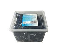 Black Round Cable Clips K-Type Trade Box, 14mm- 180 Pieces