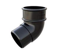 Black Round Downpipe 112.5 Degree Offset Bend, Freeflow Rain Water Systems