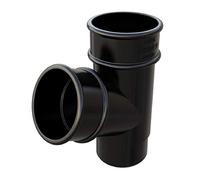 Black Round Downpipe Branch Connector, Freeflow Rain Water Systems