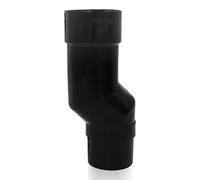 Black Round Downpipe Offset Mini Bend UV-Resistant Fits 68mm Downpipe & 112mm Gutter Easy Install Leak-Proof Seal Weather-Resistant for Freeflow Rainwater Management System