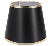 Black Round Fabric Lamp Shade Replacement for E27 Bedroom Study | Minimalist Contemporary Structure, Easy Installation, Lightweight Cover, Hotel Style, Delicate Finish for Indoor Lighting