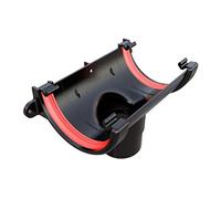 Black Round Gutter Running Outlet, Freeflow 112mm Rain Water Systems