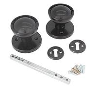 Black Round Mortice 50mm Door Knob Set