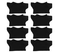 Black round Neck Bear T Shirt 8pcs Cloth Clothing for Stuffed Animals