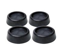 Black Round Rubber Shock Absorbing & Noise Reducing Mats Washer and Dryer Antivibration Pads Compatible with Washing Machine Stabilizer Super Silent - 4 Pack