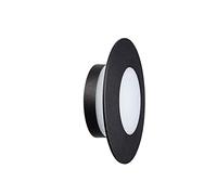 Black Round Simple Outdoor Wall Lamp IP65 Waterproof and Dustproof Wall Light Flashing Silver Black Painted Aluminum Body Wall Lantern Exterior Lighting Decoration Wall Sconce Made in China