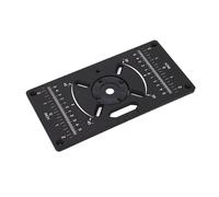 Black Router Table Insert Plate Made of Aluminum Alloy with Adjustable Holes, Multi-Functionality for Woodworking