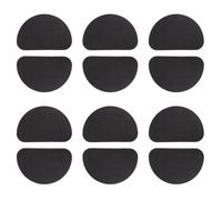 Black Rubber Anti Slip Sole Stickers 12 Pairs | Cut to Size, Convenient Self Adhesive Fit, Non Skid Grip for Daily Wear and Smoother Walking