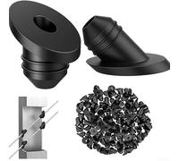 Black Rubber Cable Railing Grommets for /8", 5/32", and 3/16" Stainless Steel Wire Rope - Beveled 45° Protective Sleeve, 20x12x15mm,(100PCS)