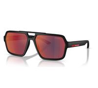 Black Rubber/Dark Grey Blue/Red Mirror / 59