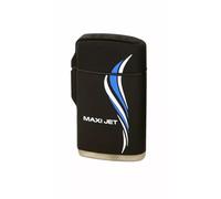 BLACK RUBBER MAXI JET ZENGA REFFILABLE LIGHTER TURBO WINDPROOF STYLISH LIGHTER UK