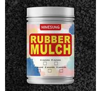 Black Rubber Mulch for Landscaping, Playground, Kindergarten, Park, School, Sports Tennis Court, Pitch Rubber Mulch Running Track Material Playground Mulch (Black, 2 Pounds)
