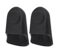Black Rubber Saxophone Mouthpiece Protector Cover 2pcs M Size | Portable Safe-use Grip, Lightweight Pair for Tenor Sax Mouthpiece and Related Wind Accessories