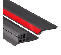 Black Rubber Self-Adhesive Window Weather Seal Strip, Window Rain Deflector, For Windows/Doors No-Drill Adhesive Sliding Window Waterproof Barrier(2.5m,External windows 5.5cm)