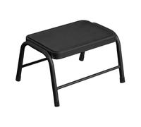 Black Rubber Step Stool, Sturdy And Compact With Anti-Slip Surface For Safe Stepping, Wide Base Interiors by Premier Black One Size