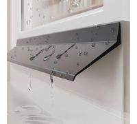 Black Rubber Window Weather Stripping, Flexible Self Adhesive Door and Window Drip Cap Rain Deflector, Weather Stripping Door Draft Stopper Waterproof Rain Guard(3.5m(11.4ft),5.5cm)