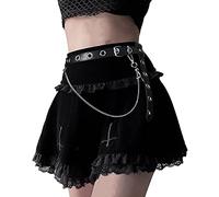 Black Ruffle Mini Skirt,femboy Skirt,Womens Punk Clothing,Skirt Goth,Black Nail Polish,Plus Size Gothic Clothes for Women,Cargo Mini Skirt Plus,Sexy Rock