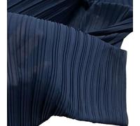 Black Ruffle Organ Pleated Pearl Chiffon Fabric Fabric for Dress Skirt Costume Sewing Craft Materials 59" Wide Navy Straighten 3 Meters