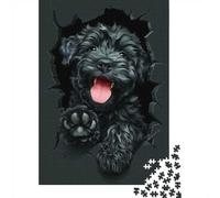 Black Russian Terrier 1000 Piece Jigsaw, Festive Gift, 38x26cm/1000pcs