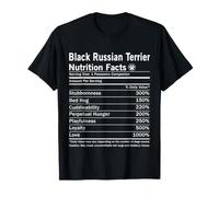 Black Russian Terrier Nutrition Facts Funny Dog T-Shirt