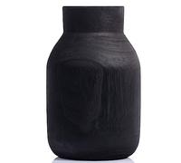 Black Rustic Large Wooden Vase for Home Decor, Vintage Floor Tall Flower Vase Distressed Farmhouse Decor for Living Room Entryway Table Centerpieces,Shelf,Kitchen,Wedding,Wabi-Sabi