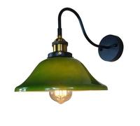 Black Rustic Wall Sconce Vintage Industrial Wall Light with Glass Shade Antique Gooseneck Sconces Hardwired Indoor Home Deco Lighting Fixture for Living Room Hallway Bedroom, E27