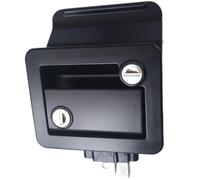 Black Rv Camper Door Lock Latch Zinc Alloy with Unique Keys | Weather Resistant Build, Smooth Metal Finish, Sealing Gasket, Double-sided Opening, Stable Fitting for Outdoor Camping
