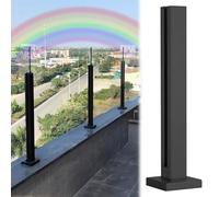 Black s Balcony Railing for Safe Height Opts 30 150 cm Gray Support for Stair and Deck Protect Ideal for Pools and Terraces