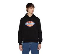 (Black, S) Dickies Icon Logo Polyester Unisex Adults Black Hooded Sweatshirt