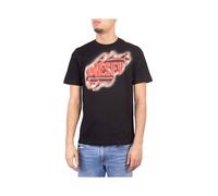 Men's DIESEL T JUST E43 Mens T Shirts Cotton Crew Neck Short Sleeved Casual Summer Tee - Black - Size: Regular/36