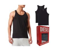(Black, S) DIESEL UMTK E1350 Mens Tank Tops Slim Fit 2x Pack