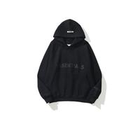 (black, S) ESSENTIALS Sweatshirt Trendy Letter Men's and Women's Hoodie