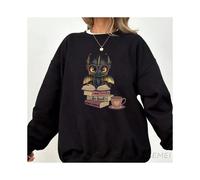 (black, S) Fourth Wing Dragon Printed Sweatshirt Women Fantasy Book Lov