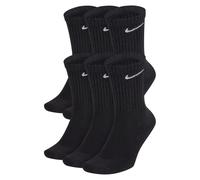(Black, S) Nike Everyday Cushioned 6 Pairs Unisex Crew Socks