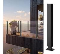 Black s Railing Post Kit for Indoor Outdoor Use Includes Screws & Fixtures Perfect for Patios Gars Stairs Heights Available: 85 90 95 105cm (41.3")