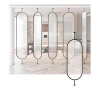 Black s Room Divider Floor to Ceiling Iron e Tempered s Panel for Office Hotel Bar and Dining Areas 39.4x17.7in (100x45cm) Partit