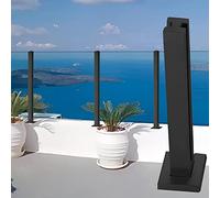 Black S s Railing Posts Stainless Steel Support System with Independent BasePolishedPosts for Dec and Balconies