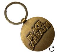 Black Sabbath 3D Wavy Logo Double Sided Keyring Keychain in Gold Black Sabbath Gold One Size