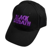 Black Sabbath Classic Wavy Band Logo Strapback Baseball Cap in Black Black Sabbath Black One Size
