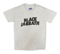 Black Sabbath Classic Wavy Band Logo T-Shirt in Grey | Size: Medium Black Sabbath Grey M