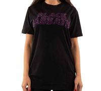Black Sabbath Classic Wavy Diamante T-Shirt in Black | Size: Large Black Sabbath Black L